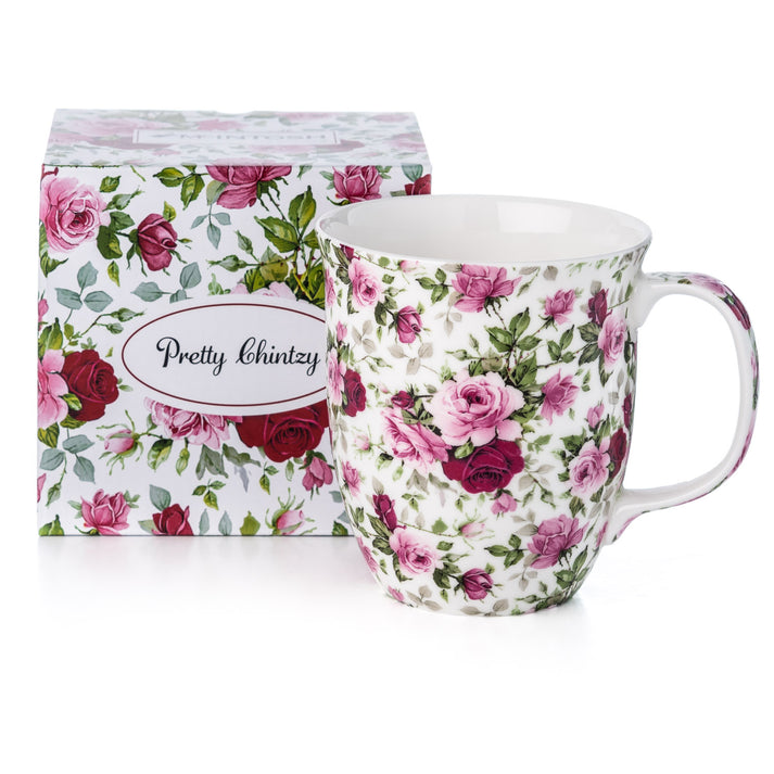 McIntosh Java Mug - Pretty Chintzy - Red & Pink Roses
