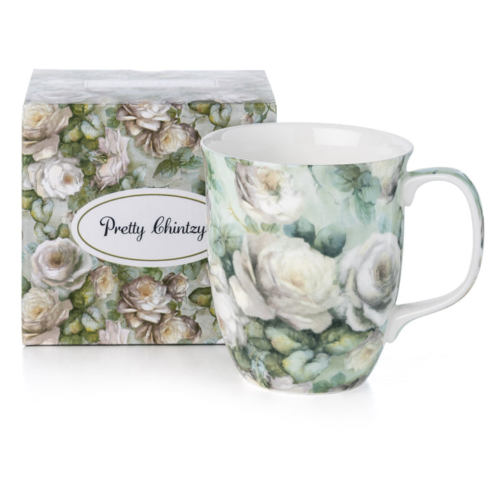 McIntosh Java Mug - Pretty Chintzy - White Roses
