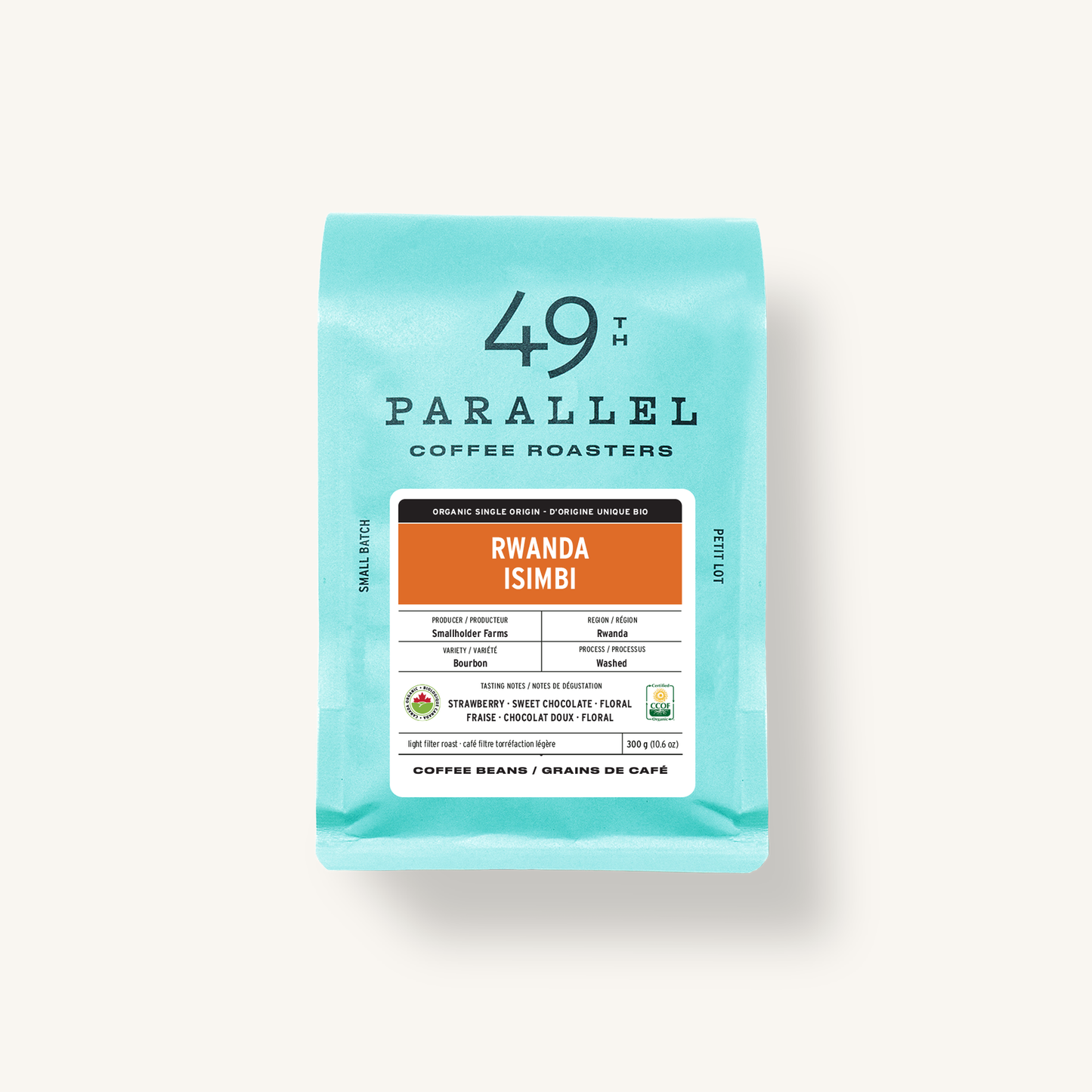 49th Parallel WB Single Origin Rwanda Isimbi Organic 10.6oz (300g)