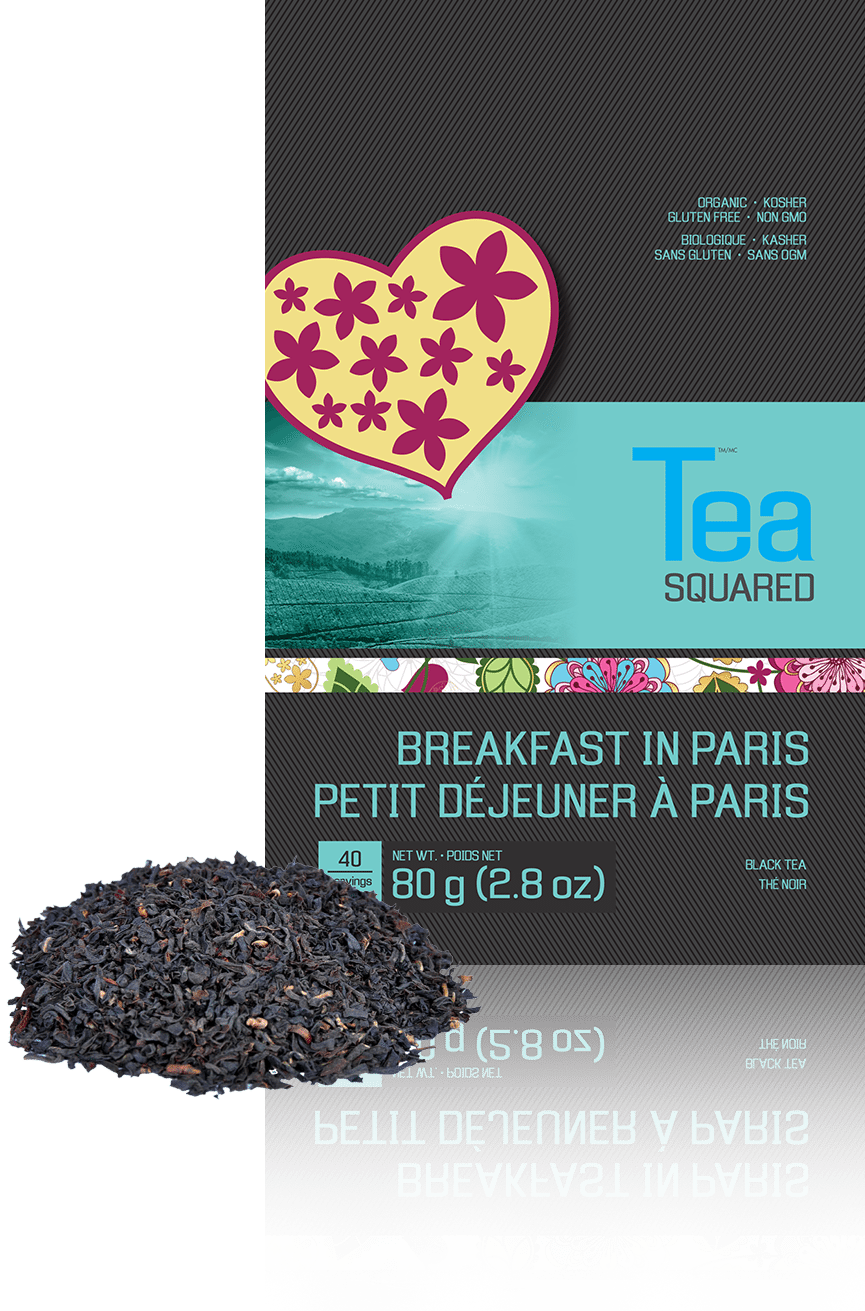Tea Squared Loose Leaf Tea - Black - Breakfast in Paris - Organic 80g (Organic)
