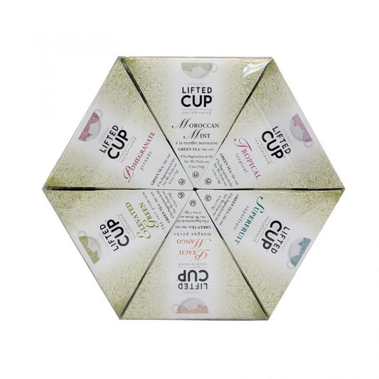 Lifted Cup Hexagon Green Tea Assortment Sampler 48 CT