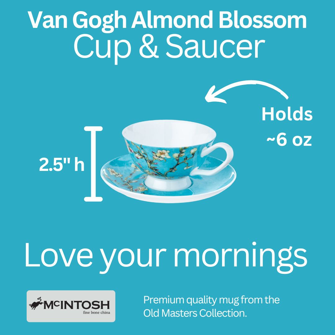 Mcintosh Teacup & Saucer - Van Gogh - Almond Blossom
