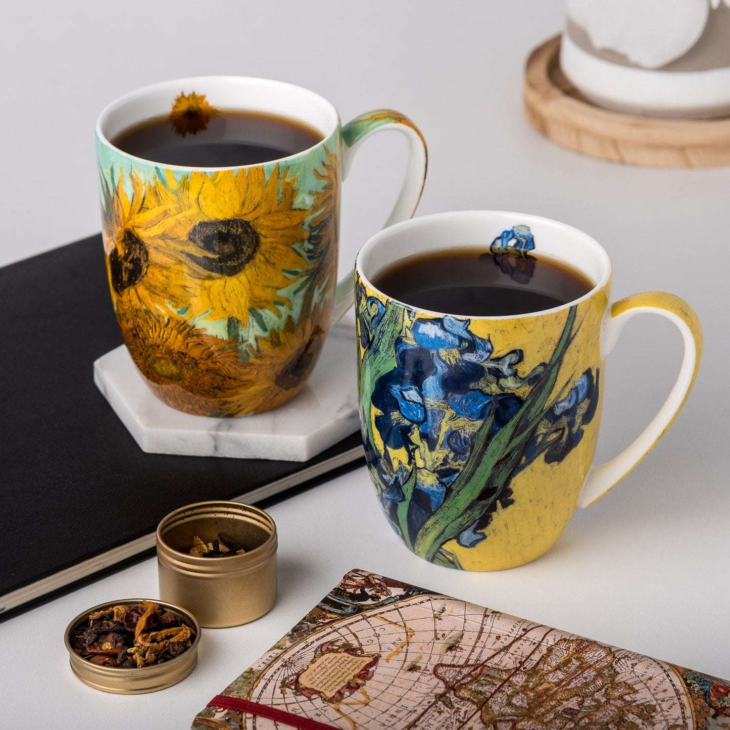 McIntosh 2 Mug Set - Van Gogh - Flowers
