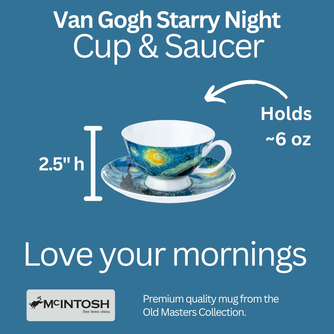 Mcintosh Teacup & Saucer - Van Gogh - Starry Night