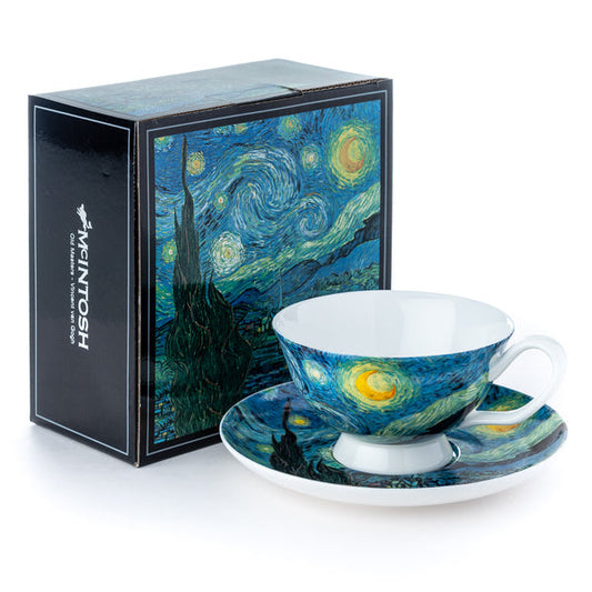 Mcintosh Teacup & Saucer - Van Gogh - Starry Night