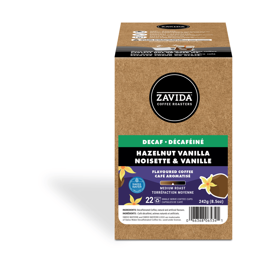 Zavida Hazelnut Vanilla Decaf 22 CT