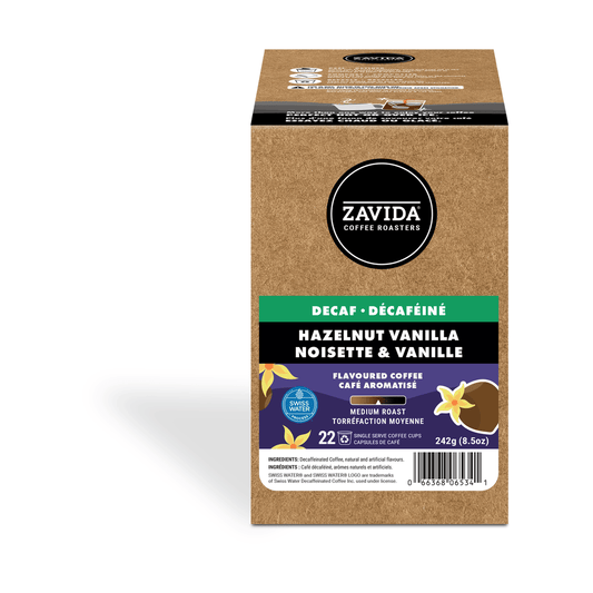Zavida Hazelnut Vanilla Decaf 22 CT