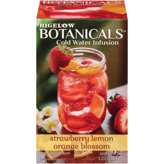 Bigelow Botanicals Strawberry Lemon Orange Blossom Cold Water Infusion 18 CT