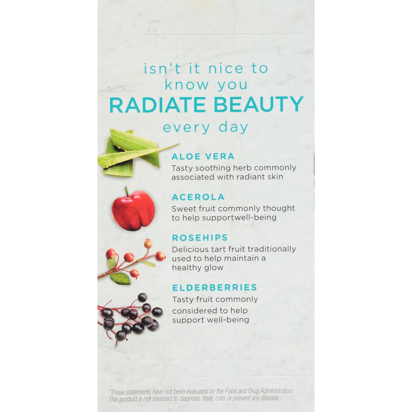 Bigelow Benefits Radiate Beauty (Blueberry and Aloe) Herbal Tea 18 CT