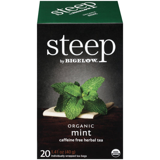 Bigelow Steep Organic Mint Herbal Tea 20 CT