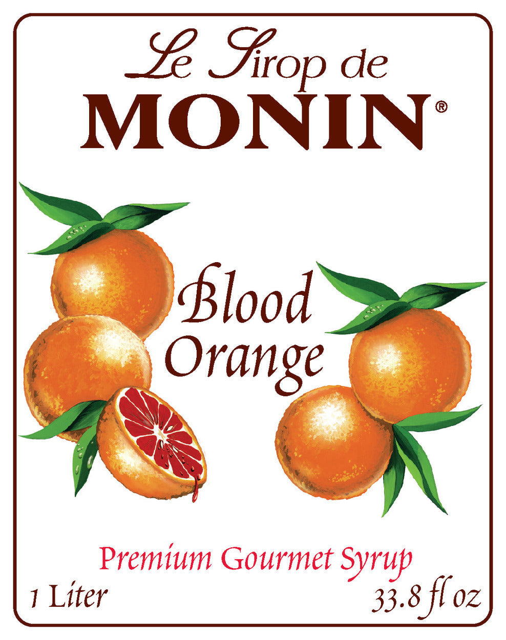 Monin Syrup Blood Orange 1L