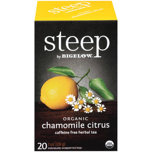 Bigelow Steep Organic Chamomile Citrus Herbal Tea 20 CT