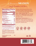 Monin Syrup Cold Brew Maple Pumpkin Concentrate 1L