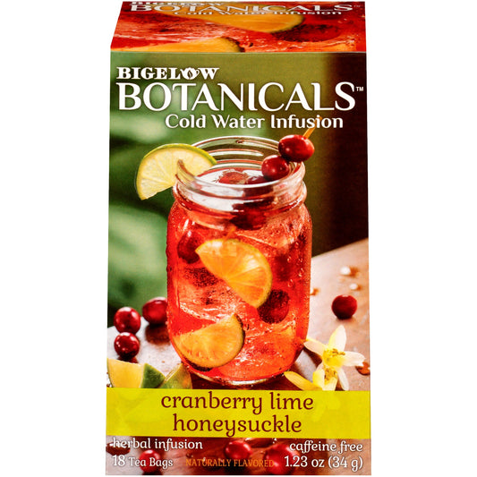 Bigelow Botanicals Cranberry Lime Honeysuckle Cold Water Infusion 18 CT