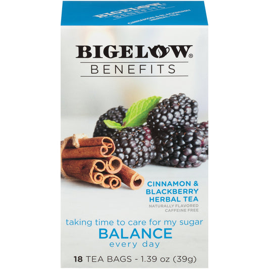 Bigelow Benefits Balance (Cinnamon and Blackberry) Herbal Tea 18 CT