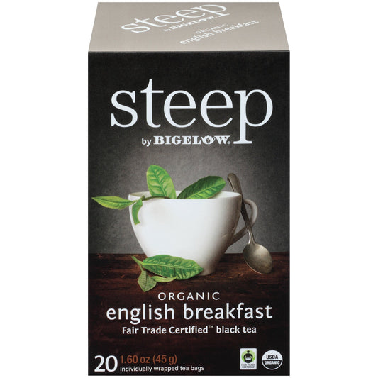 Bigelow Steep Organic English Breakfast Black Tea 20 CT