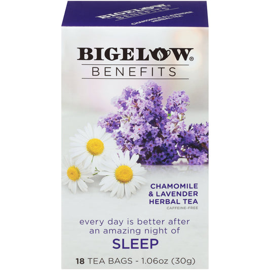 Bigelow Benefits Sleep (Chamomile and Lavender) Herbal Tea 18 CT