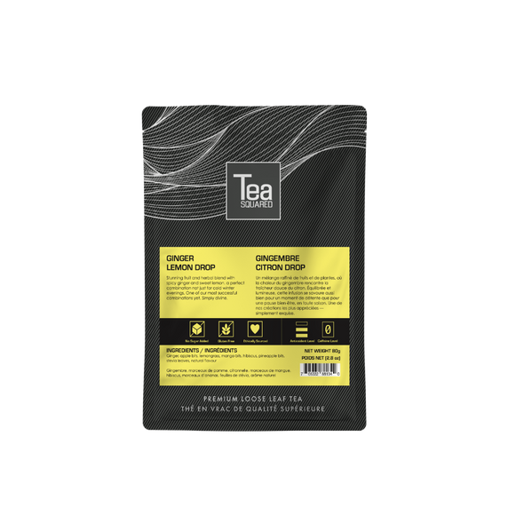 Tea Squared Loose Leaf Tea - Herbal - Ginger Lemon Drop 80g